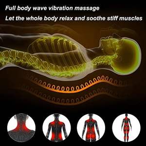 10 Motoren Vibrerende Massagemat Met <span class=keywords><strong>2</strong></span> Verwarmingskussens Full Body Back Matras Pad Warmte Therapie <span class=keywords><strong>Massage</strong></span> Matras - Product Image 5