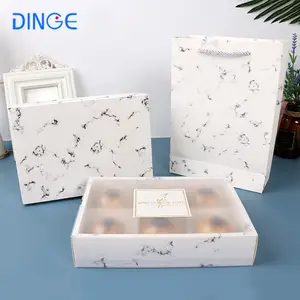 Caixas longas de flores 6x9x3, coloridas de pastelaria para caixa impressa, retangular personalizado e doces com chocolate