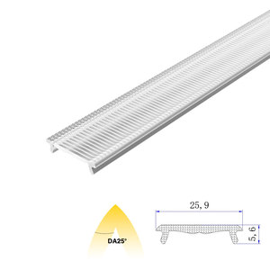 압출 PMMA 아크릴 <span class=keywords><strong>LED</strong></span> 스트립 라이트 렌즈 화이트 광학 디퓨저 선형 프로스팅 표면 90 도 빔 각도 91% - Product Image 1