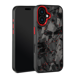 Étui de téléphone en fibre de carbone véritable forgée + TPU + cadre métallique pour <span class=keywords><strong>iPhone</strong></span> 16/16 Pro Max/16 Plus/16 Étui en carbone/15 PRO Étui de protection - Product Image 2