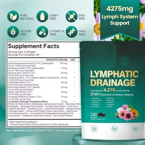 Compléments de drainage lymphatique en gélules molles OEM à marque privée, 240 gélules, soutien du système lymphatique, antioxydant, capsules molles pour adultes - Product Image 2