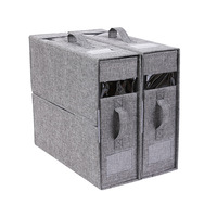 Organisateur de draps de lit en tissu Oxford Boîte de rangement pliable avec poignée pour salle de bain
