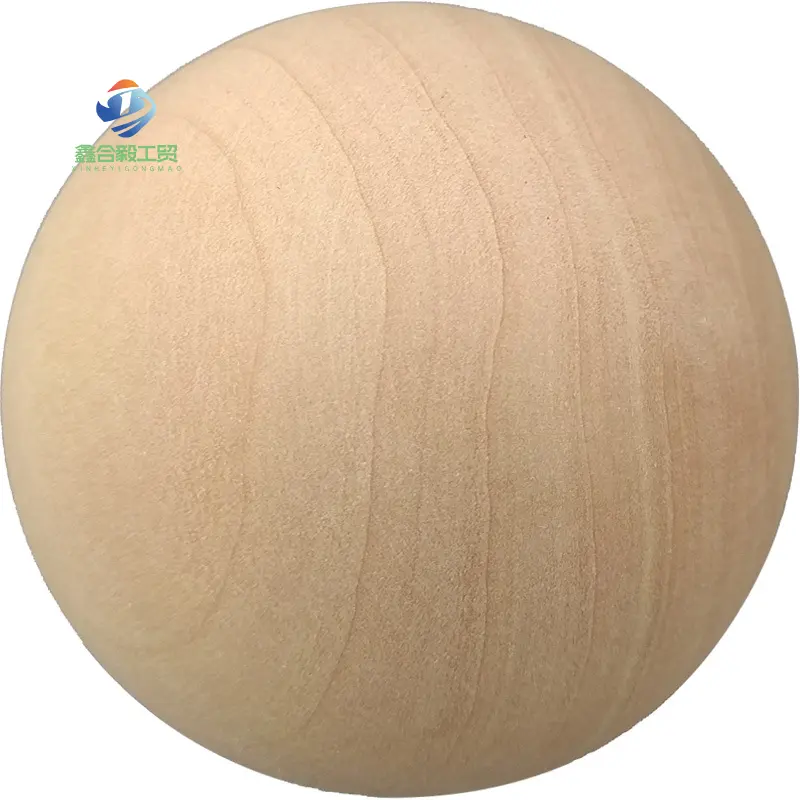 Eco-friendly Unfinished Wooden Crafts Blank Christmas Decorations Balls/Wooden Ball 100mm