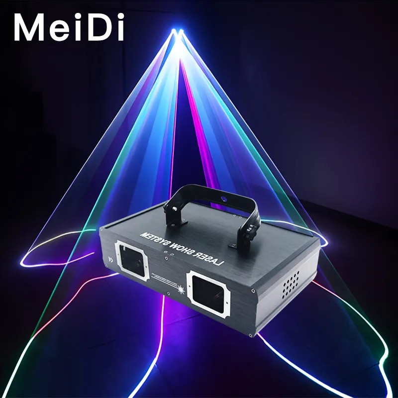 Dubbel Gat Full Color 3d Laser Line Beam Podiumverlichting Disco Party En Bar Dj Lichten