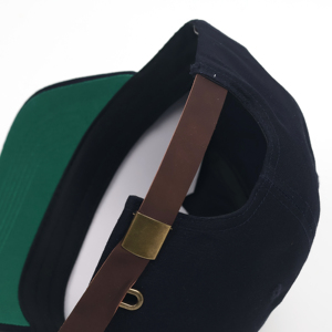 Casquettes de baseball noires personnalisées de haute qualité à 5 panneaux avec logo brodé 3D - Product Image 5