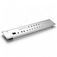 Plaque frontale en aluminium CNC OEM, usinée sur mesure, anodisée, sablée, fraisage de précision, pour amplificateur audio et instrument