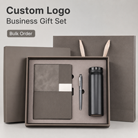 Coffret Cadeau d'Entreprise Personnalisable, Carnet A5 100 Pages, Tasse Isotherme en Acier Inoxydable, Stylo, Coffret Cadeau Annuel d'Entreprise