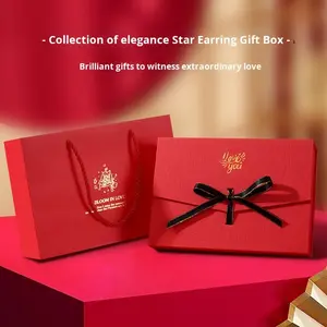 Ensemble de boucles d'oreilles en argent sterling de luxe pratiques et haut de gamme pour une semaine, coffret cadeau promotionnel pour l'anniversaire d'une fille, la Saint-Valentin, Noël - Product Image 4