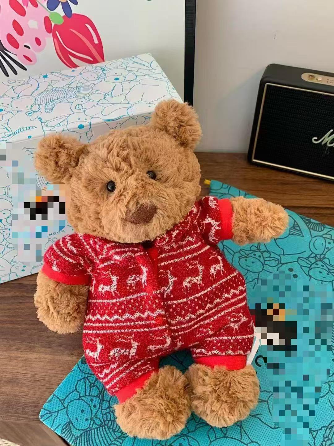 Oso de Navidad en rojo