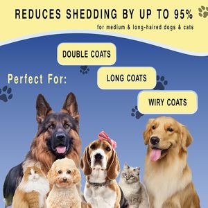 Own the Patent Cat & Dog Double-sided Hair Dematting and Deshedding Undercoat Rake Comb Tool <b>Pet</b> Grooming <b>Brush</b> - Product Image 2