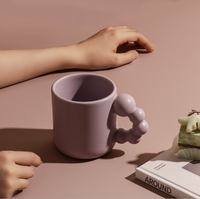 Mug à café en céramique écologique avec poignée rotative, résistant à la chaleur, grand mug en céramique pour enfants, restaurants, mug à thé en stock, cadeau