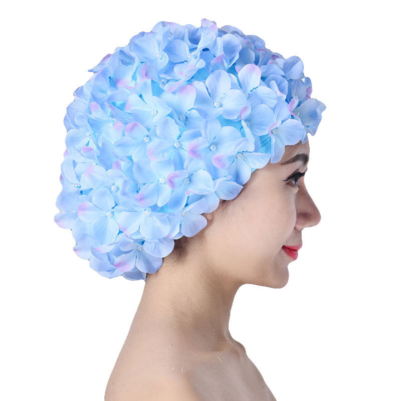 Pack 3 Gorros De Natación Con Flores – Nylon Elástico, Impermeable – Para Mujeres Y Niñas, Diseño Cubre Orejas
