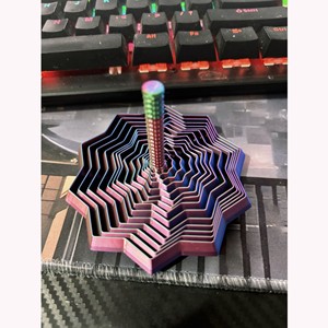 Juguete de decoración 3D con ilusión óptica impresa en 3D, estrella plegable, polígono, torre de rábano, espiral, SDM04, genial para descompresión - Product Image 6