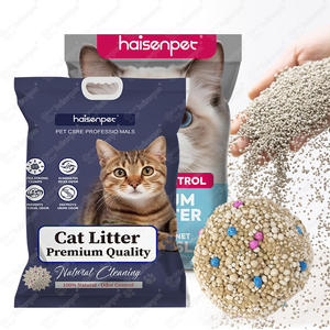 Agents de <span class=keywords><strong>recrutement</strong></span> d'usine Échantillons gratuits Désodorisation forte de haute qualité Forme de boule de sodium Litière pour chat en bentonite agglomérante forte - Product Image 1