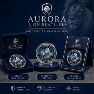 Moneda Conmemorativa 3D Personalizada de Alto Relieve, Moneda de Desafío con Acabado Antiguo de Aurora Lion Sentinels, Regalo de Recuerdo, Venta al por Mayor de Fábrica - Product Image 1