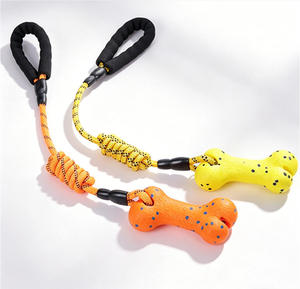 Juguete de Cuerda para Perros con Forma de Hueso, Resistente a Mordidas, Juguete Interactivo de Entrenamiento con Agarre Cómodo, Juguete de Tira y Afloja para Perros - Product Image 1