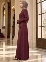 Robe Élastique Épaisse et Élégante EVE029 – Vêtement Musulman Islamique Haut de Gamme, Style Décontracté Quotidien