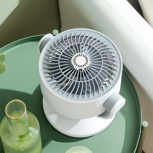 Usb Air Circulator Fan Automatic Oscillating Bladeless Desktop Fan For Home Office Dormitory White Dc Motor Portable Small - Product Image 3