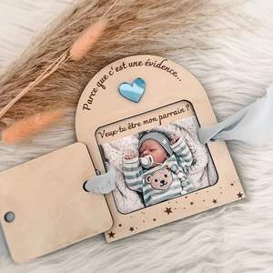 Cadeau spécial de fête <span class=keywords><strong>des</strong></span> mères pour marraine et <span class=keywords><strong>parrain</strong></span> pour baby shower et baptême de l'enfant - Product Image 3
