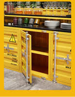 Meubles de restaurant style industriel en métal, très demandés : buffet, comptoir de bar rétro, armoire de rangement pour salle à manger, salon, hôtel, usage commercial