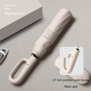 23/27 Inch Ring Buckle Three-fold <b>Automatic</b> Double Folding Business Adult Leisure Increased Wind-resistant Double Bone <b>Umbrella</b> - Product Image 6