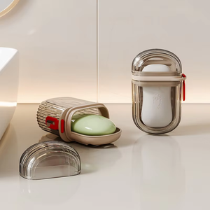 Creative <b>Small</b> Travel Soap Box <b>with</b> Sealed <b>Lid</b> and Drain Portable Business Trip Soap <b>Container</b> for Kitchen Use - Product Image 5