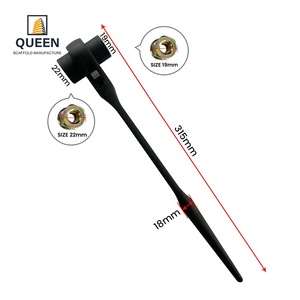 LINYI QUEEN 19/22mm a doppia presa per impalcatura a <span class=keywords><strong>cricchetto</strong></span> chiave per impalcatura a pozzger chiave per impalcatura a fosfatazione nera - Product Image 1
