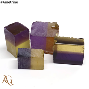 Nano Ametrina Cultivada en Laboratorio, Amatista Citrino, Color Morado Amarillo, Gema Sintética, Corte de Gema, Simulada, Creada en Laboratorio, Nanosital - Product Image 3