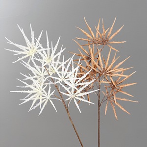 Hojas de Arce Artificiales Meng Jie, 100cm-200cm, Color Café, Blanco, Beige, Plástico, Decoración para Bodas y Hogar, Materiales Florales - Product Image 4