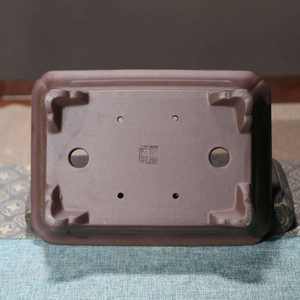 Maceta de Bonsái Rectangular Clásica de Arcilla Morada Yixing, Estilo Japandi Rústico y de Lujo, Diseño Cloudfeet para Uso en Interiores/Centros Comerciales - Product Image 5