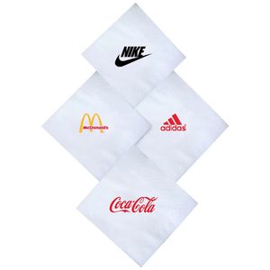 少量生産 カスタムロゴ入りバッグ ディナーナプキン 2プライ バージンウッドパルプ カラー印刷 OEMブランド ホテル レストラン 広告 4/6/8枚入り - Product Image 4