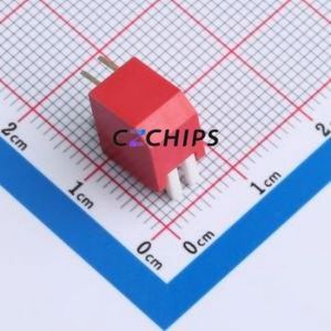 DP-2-R-T DIP Switch Through hole Component (THT),P=2.54mm Switch Piano Key Single Pole Single Throw 2 2.54mm - Product Image 2