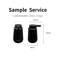 Distributeur automatique de savon classique en acier inoxydable noir avec capteur infrarouge USB, étanche IPX5, capacité de 300 ml pour une utilisation en extérieur