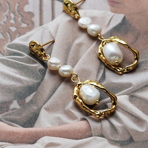 Hot Sale Vintage S925 Sterling <strong>Silver</strong> Exquisite Pearl Ring Earrings Fine <strong>Jewelry</strong> for Women - Product Image 3