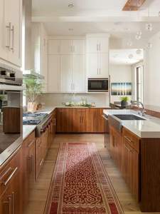 خزانة مطبخ أمريكية من خشب البلوط من CBMmart، بتشطيب أبيض، تصميم شاكر نحيف، سهلة التركيب - Product Image 3