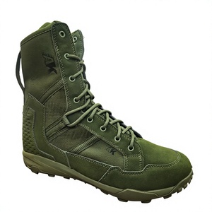 Bottes tactiques en daim vert DSF28 pour hommes, à lacets, respirantes, pour toutes les saisons, chaussures de randonnée à tige haute, fabriquées en Chine - Product Image 6