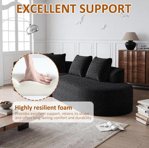 Canapé d'angle convertible moderne rembourré surdimensionné en chenille de 112 pouces, 4 places, assise extra profonde et large, courbé Cloud 4 - Product Image 6