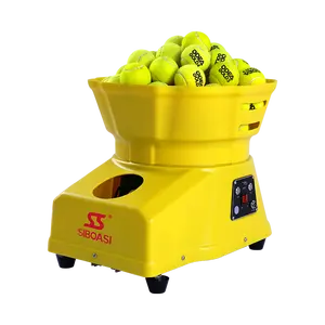 Mini Lightweight Tennis Ball Machine SIBOASI Outdoor With Battery Yellow Tennis Shooting Training Equipment