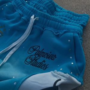 Custom Logo Embroidery Elastic Waist Double Layer Heavyweight Cotton Track Pants Oversized <b>Baggy</b> Splicing Sweat <b>Jogger</b> Pants - Product Image 2