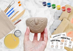 Bộ đồ chơi làm gốm đất sét tự làm - Tự tạo các dự án đất sét khô tự nhiên tại nhà với bộ dụng cụ đầy đủ, hướng dẫn vẽ và sơn - Product Image 3