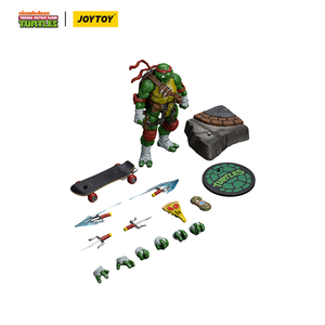 JOYTOY TMNT Raphael <span class=keywords><strong>Teenage</strong></span> <span class=keywords><strong>Mutant</strong></span> <span class=keywords><strong>Ninja</strong></span> <span class=keywords><strong>Turtles</strong></span> Action Figure in Scala 1/18 Modello da Collezione con Accessori - Product Image 5