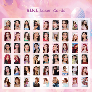 55 unids/set <span class=keywords><strong>BINI</strong></span> CHERRY en el álbum superior Laser Photocards Colet Mikha Maloi moda doble cara Lomo tarjetas postales Fans colección - Product Image 6