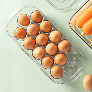 Egg Storage Box 16 Compartment Transparent With Lid Fresh Keeping Kitchen Preservation <b>Tray</b> - Product Image 2