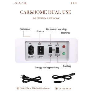 <span class=keywords><strong>Mini</strong></span> réfrigérateur 15L, refroidissement et chauffage, 110V 220V 12V AC DC, voiture, maison, <span class=keywords><strong>beauté</strong></span>, soins <span class=keywords><strong>de</strong></span> la peau, réfrigérateur portable - Product Image 5
