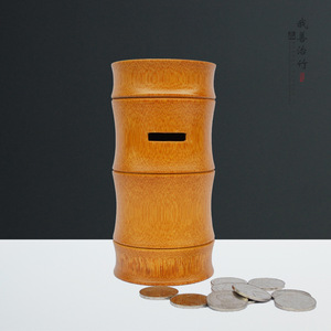 Bamboo Money Jar Green Portable Coin Storage Savings Box For Kids And Gifts - Product Image 4