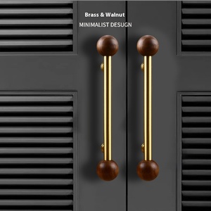 Mới được thiết kế màu đen óc chó, đồng thau, retro nhà bếp, phòng ngủ, tủ quần áo, tủ, bàn trang điểm, đồ nội thất xử lý - Product Image 5