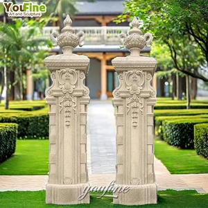 <span class=keywords><strong>Pilier</strong></span> de <span class=keywords><strong>portail</strong></span> en marbre sur mesure <span class=keywords><strong>pour</strong></span> l'aménagement extérieur des jardins - Product Image 2