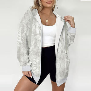 Sudadera con Capucha Ligera de Punto para Mujer, Estilo Urbano Informal, Talla Grande, Transpirable, 100% Algodón - Product Image 4