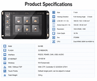 Panel de Pantalla Táctil HMI de 7 Pulgadas, Pantalla LCD TFT de 1024x600, Módulo de Pantalla Industrial, CPU ARM9, Interfaz RS232 RS485 CAN USB, Control Inteligente