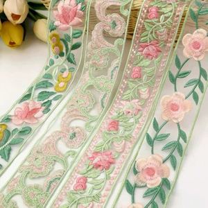 Nouvel accessoire en dentelle d'organza Xixiu de style ethnique rétro, broderie florale de style chinois, code-barres, DIY, pour vêtements, col de Hanfu - Product Image 1